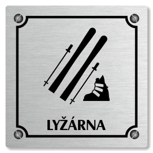 Lyžárna, 100x100mm, stříbrná, Kansas